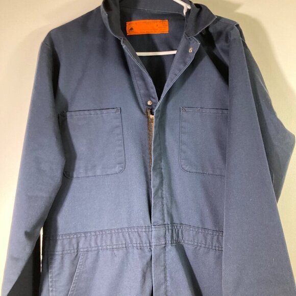 Mens Vintage Red Kap Long Sleeve Coveralls Navy 42-LN Made in USA - Picture 3 of 10